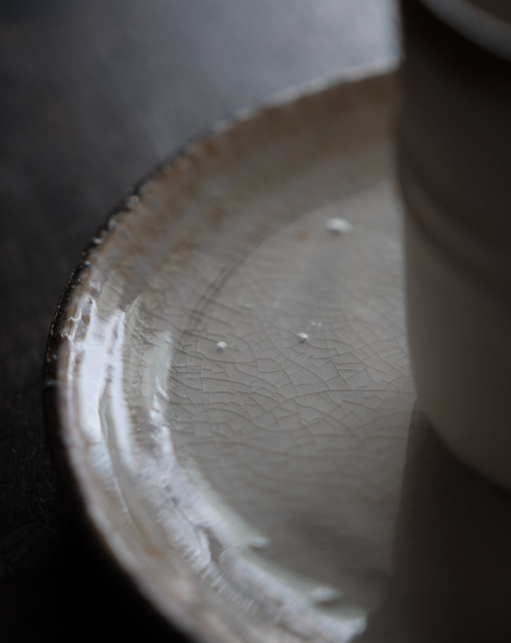 白釉土環・咖啡杯盤組