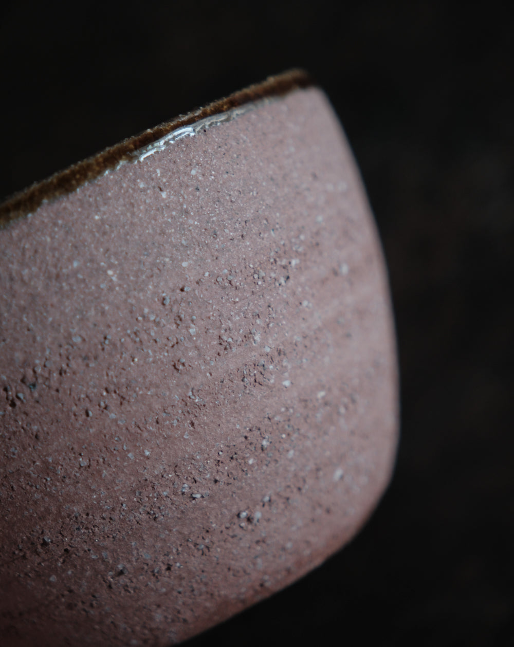 白釉灰紫陶胎・四寸小缽