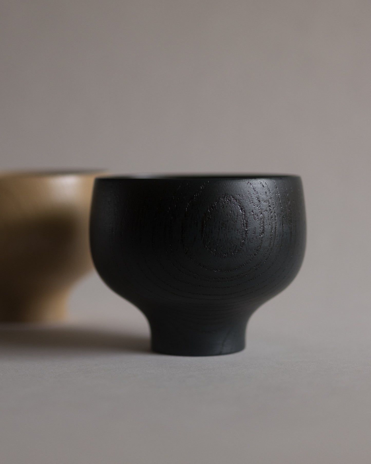 高足汁碗|紺黑