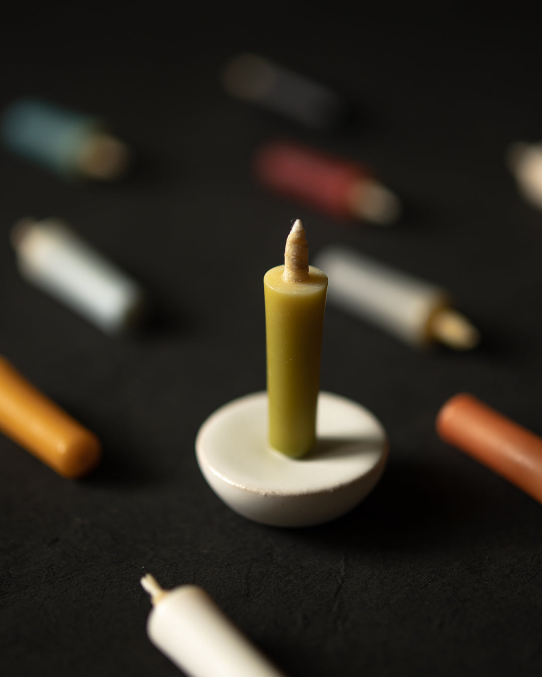 和蠟燭專用・白磁燭台