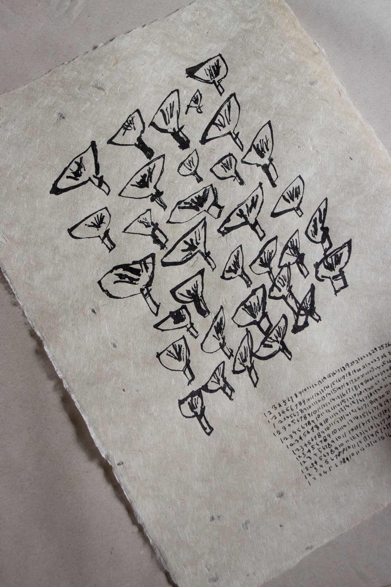 和紙曆|採集秋茸