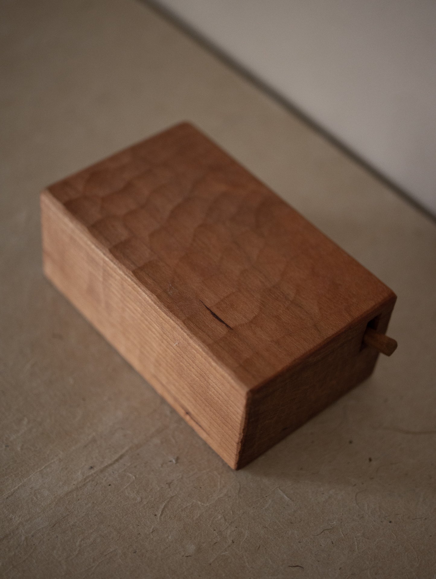 櫻桃木奶油保存盒/附抹刀