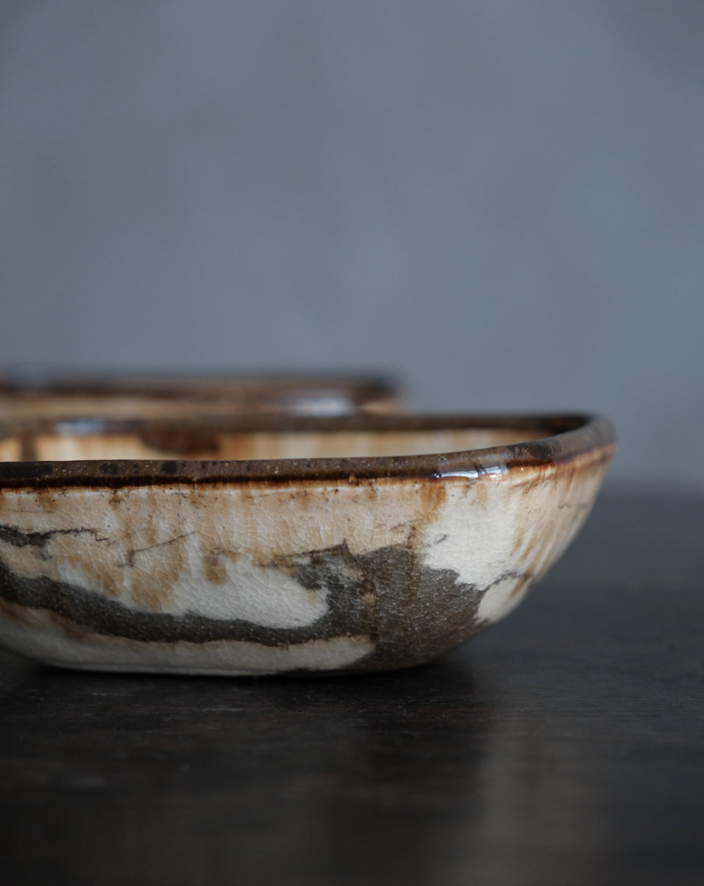 「練上」方形缽