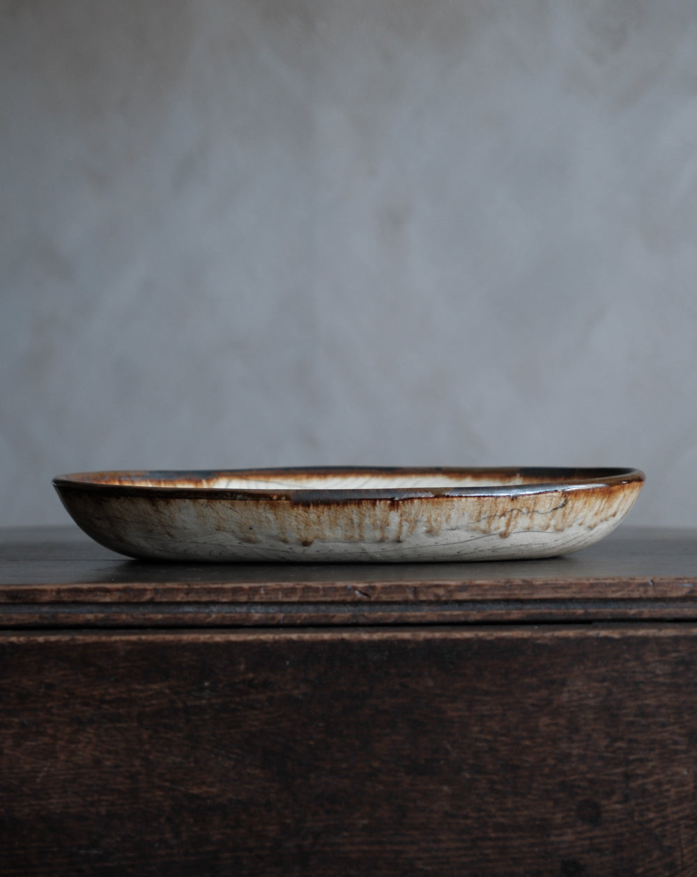 「練上」鶉手紋・橢圓大缽