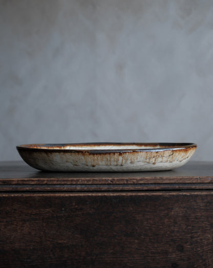 「練上」鶉手紋・橢圓大缽