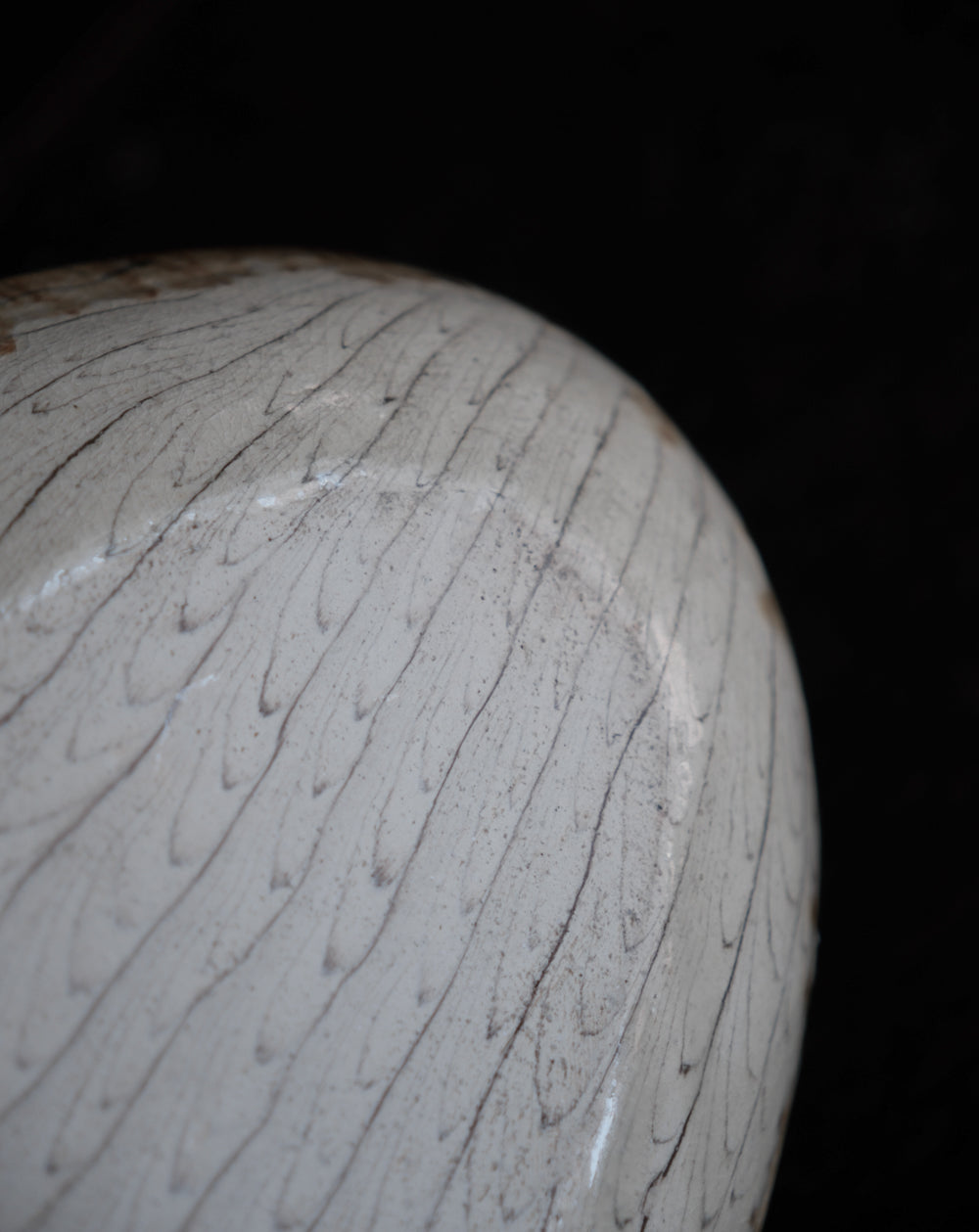 「練上」鶉手紋・橢圓大缽