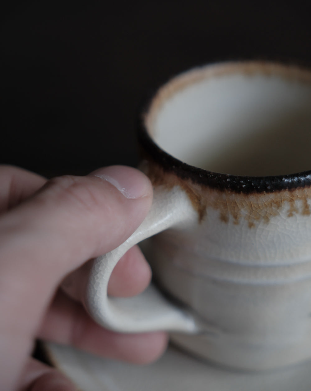 白釉土環・咖啡杯盤組– 山竹｜Koya Sanju