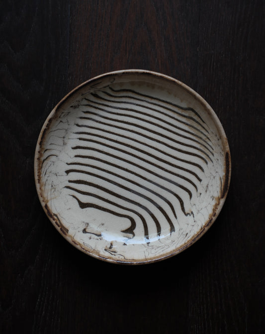 「練上」白黑紋・九寸皿