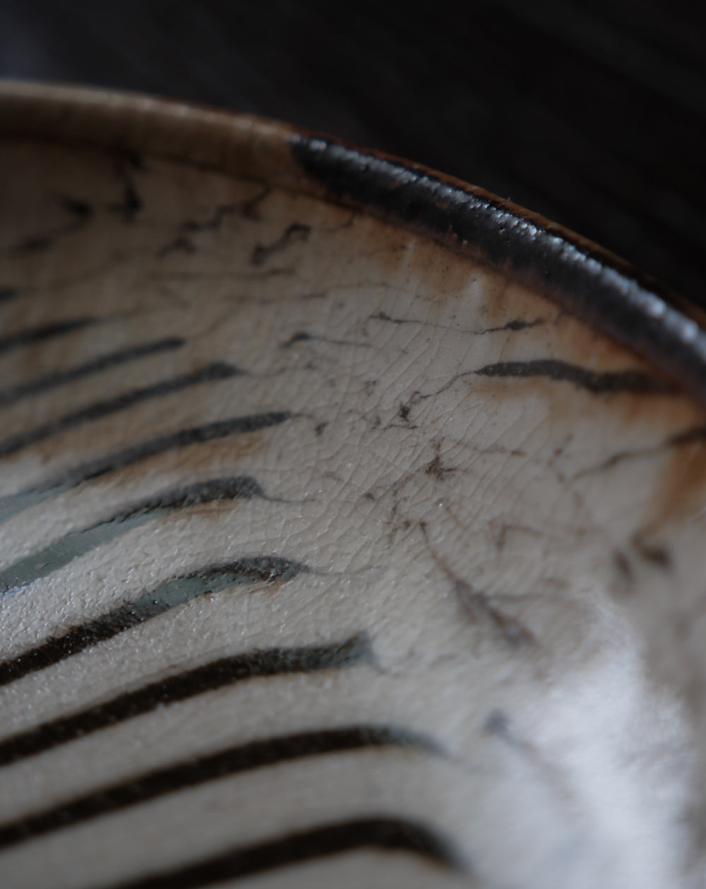 「練上」白黑紋・九寸皿