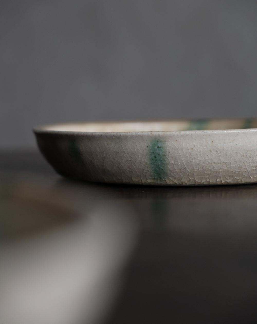 綠釉・七寸丸皿