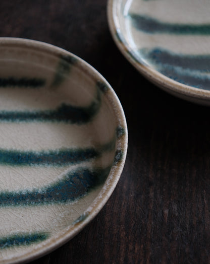 綠釉・七寸丸皿