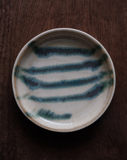 綠釉・七寸丸皿