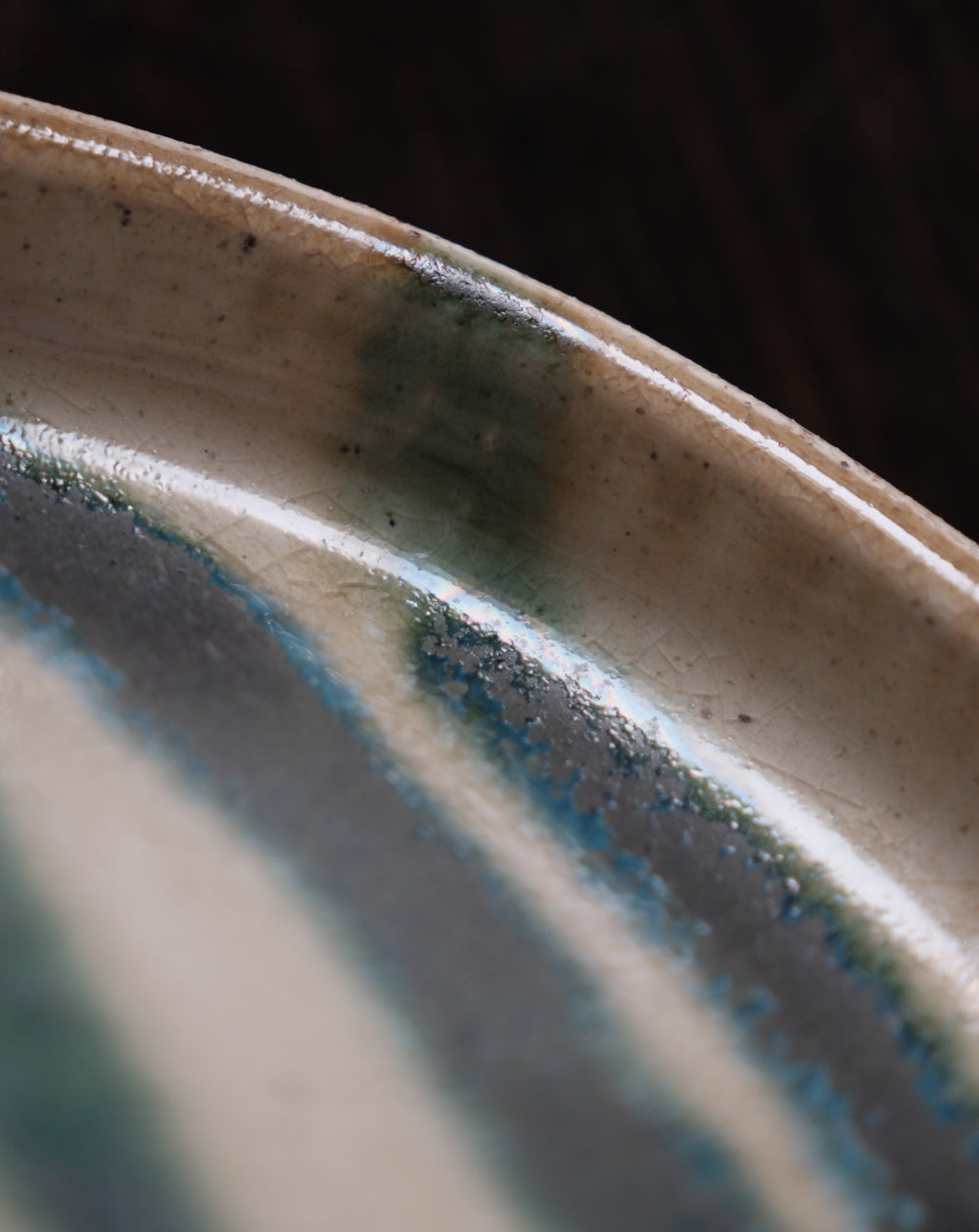 綠釉・七寸丸皿