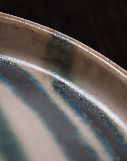 綠釉・七寸丸皿