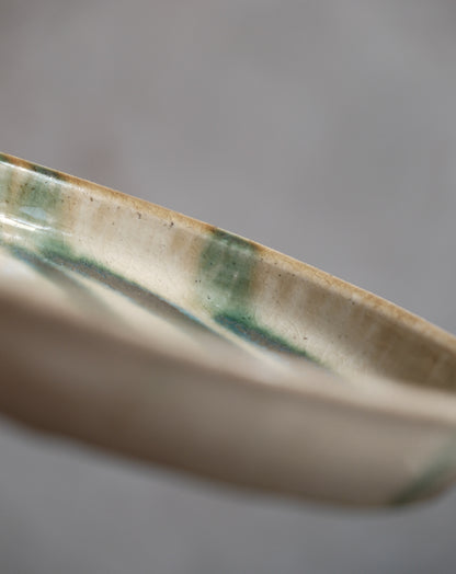 綠釉・七寸丸皿