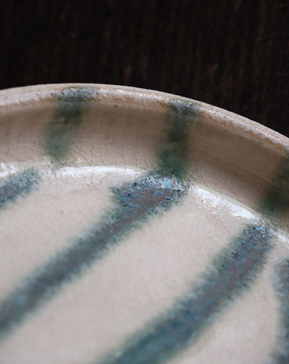 綠釉・七寸丸皿