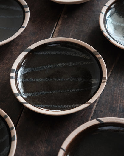 黑柿釉・八寸皿