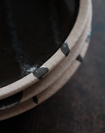 黑柿釉・八寸皿