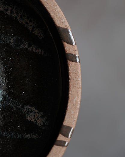 黑柿釉・八寸皿