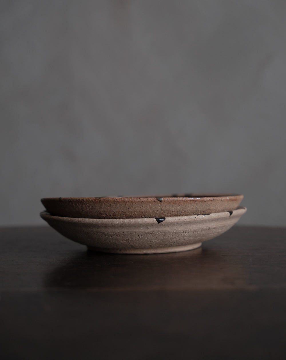 黑柿釉・八寸皿