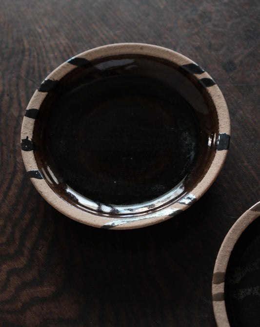 黑柿釉・六寸皿