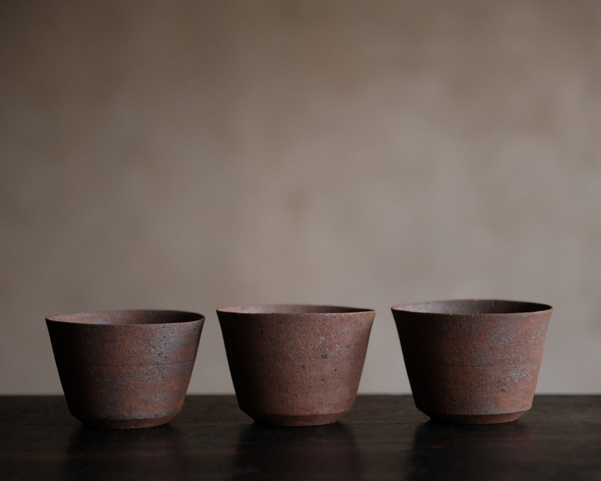 筒茶杯・赤