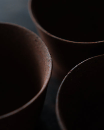 筒茶杯・赤