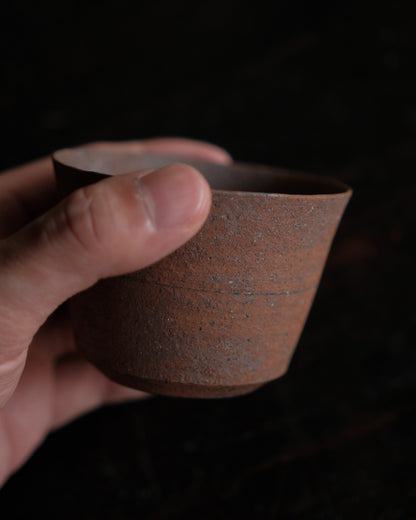 筒茶杯・赤