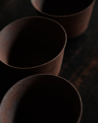 筒茶杯・赤