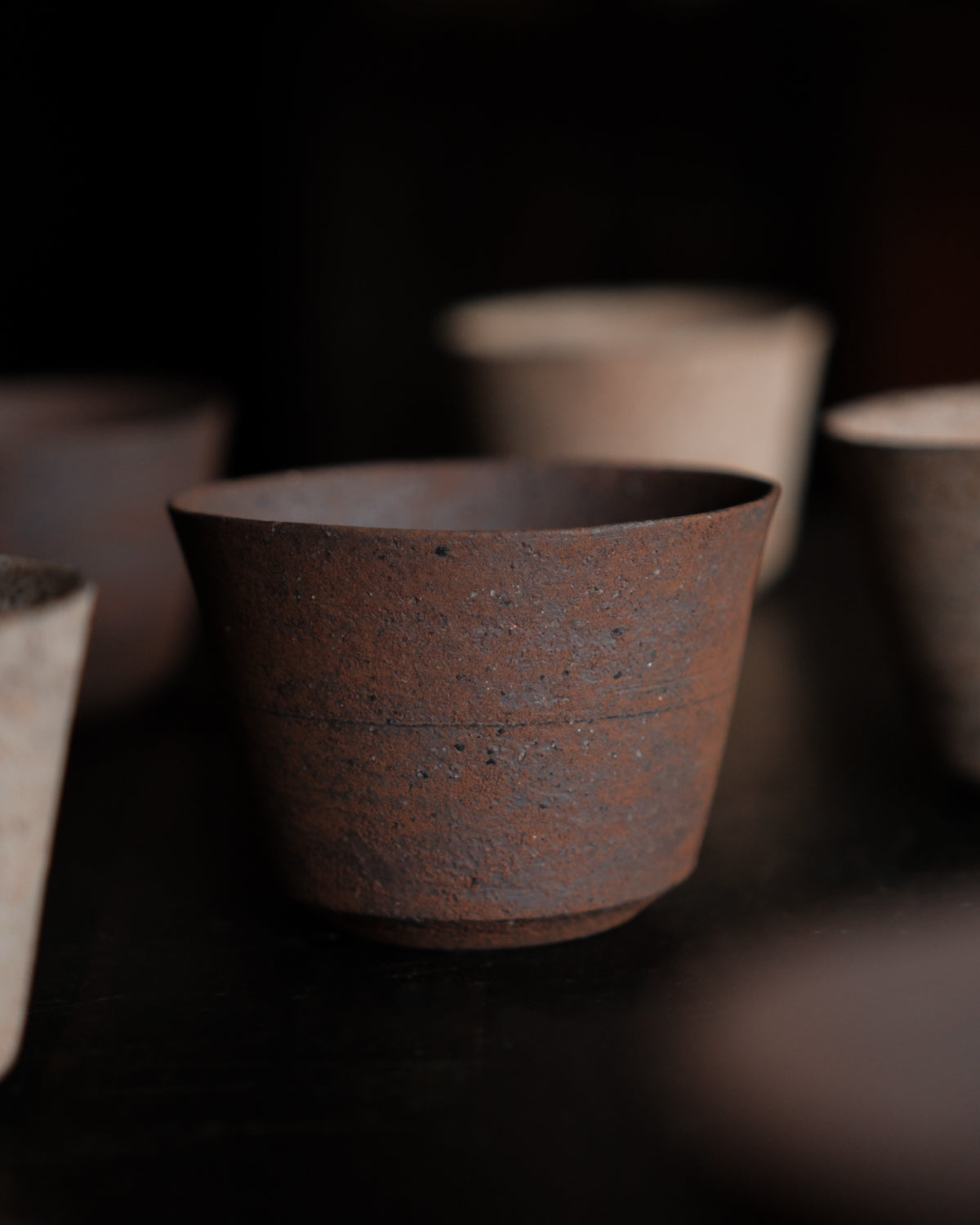 筒茶杯・赤