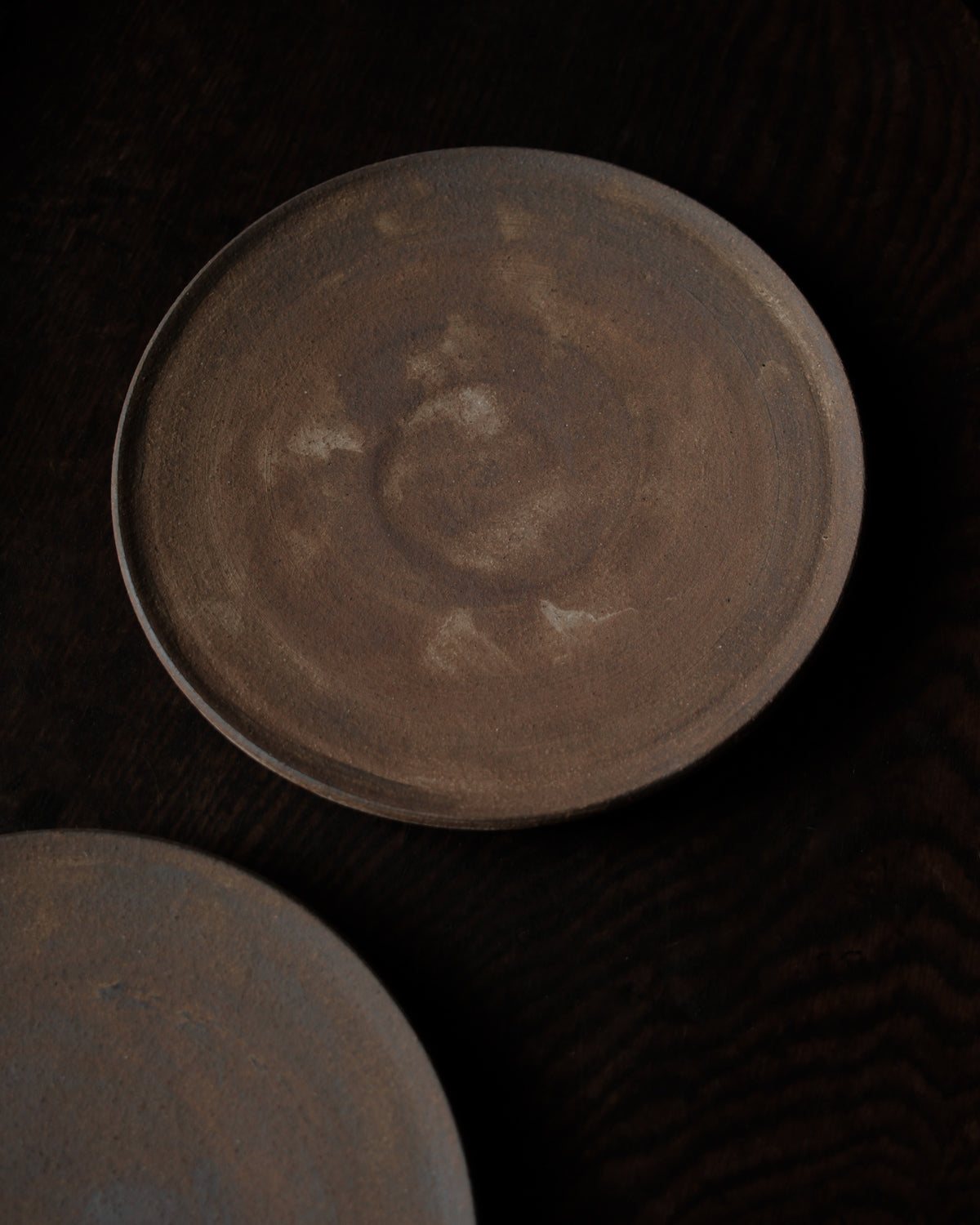 丸平皿・茶色