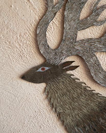 剪紙生物・鹿 XI