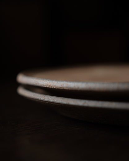 丸平皿・茶色