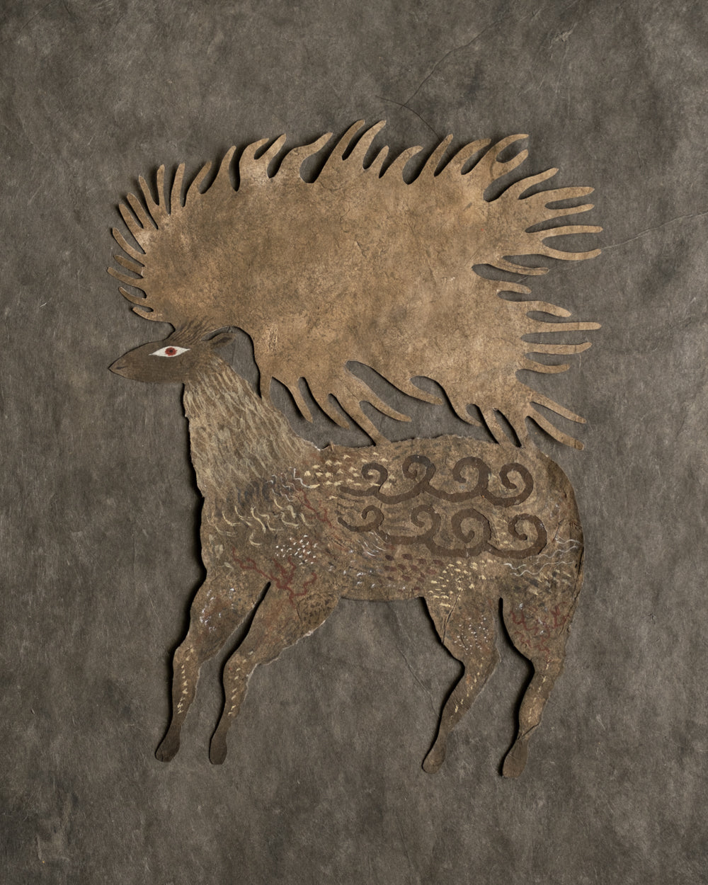 剪紙生物・鹿 VI