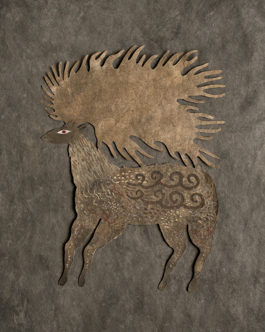 剪紙生物・鹿 VI