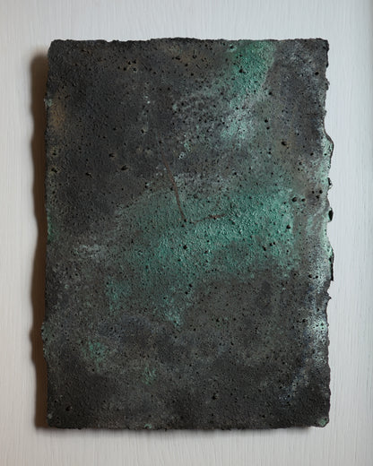 和紙漆畫・綠青