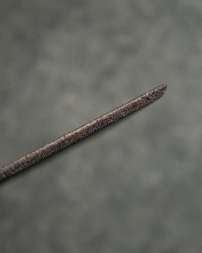 長方敷板・灰蒔地白 / 14cm