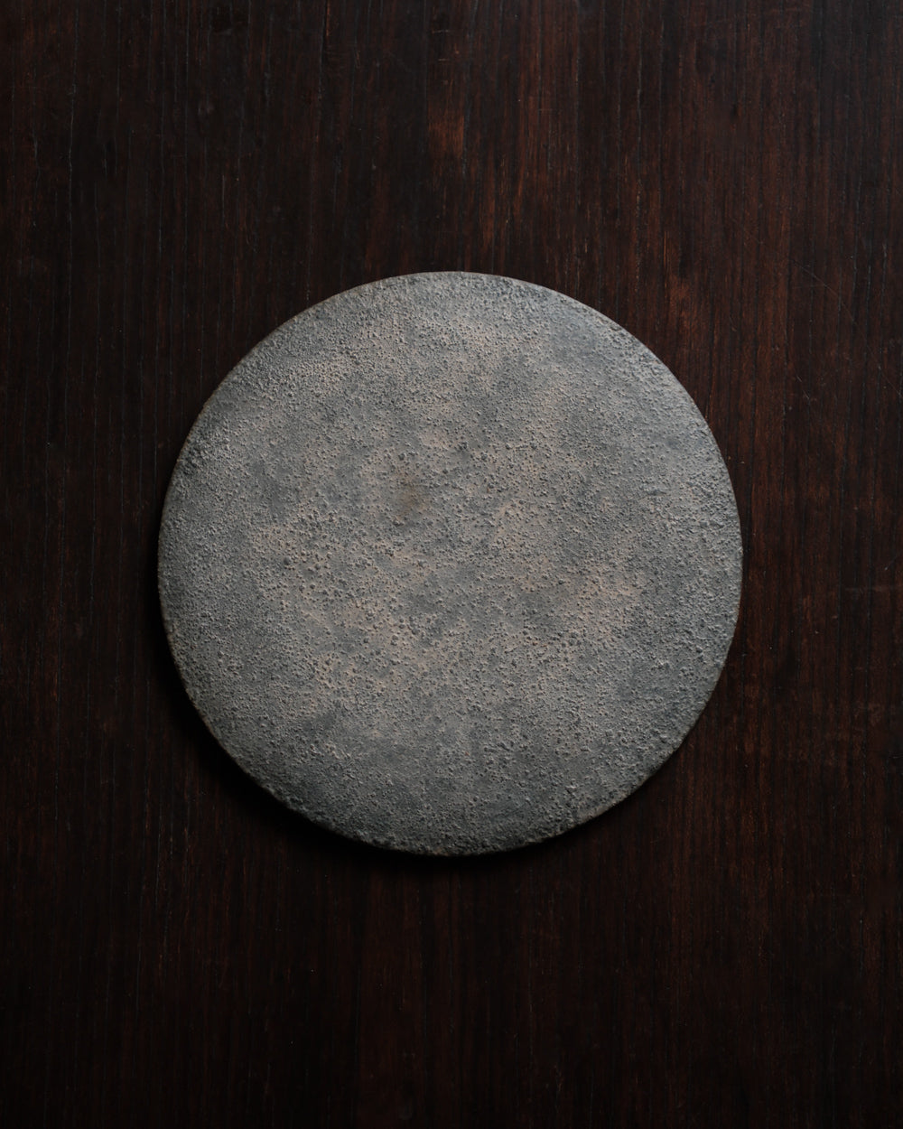 圓盤・錫白蒔地 / 25cm