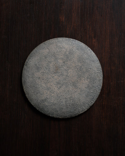 圓盤・錫白蒔地 / 25cm
