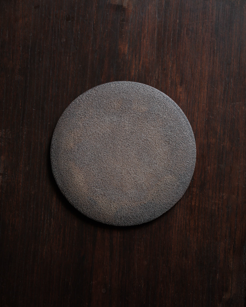 圓盤・灰蒔地白 / 25cm