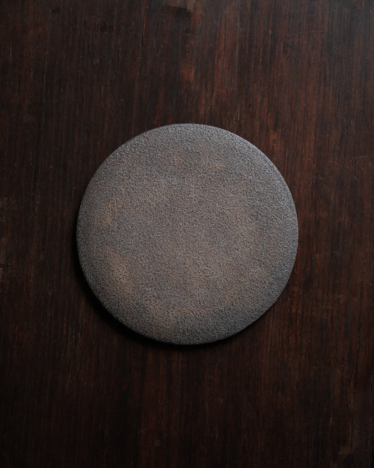 圓盤・灰蒔地白 / 25cm