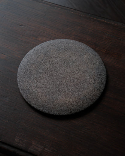 圓盤・灰蒔地白 / 25cm