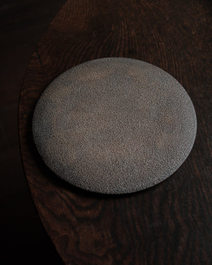 圓盤・灰蒔地白 / 25cm