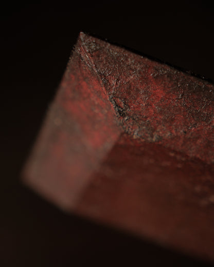正方形角盤・拭漆朱 / 18cm