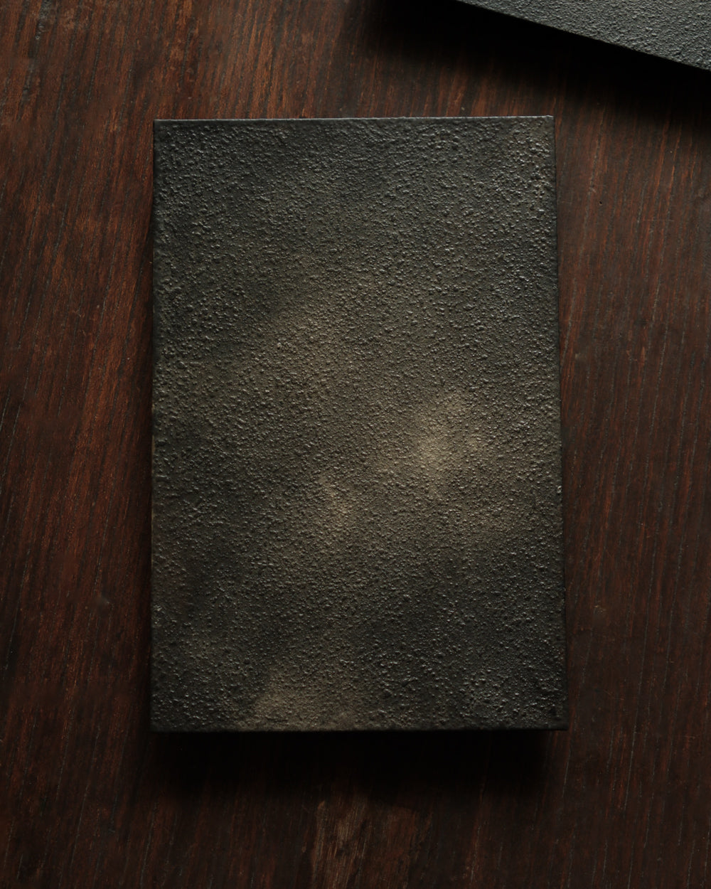 長方形角盤・黑蒔地 / 27 cm