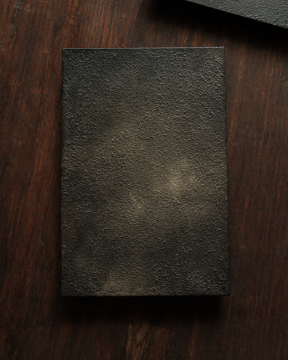 長方形角盤・黑蒔地 / 27 cm