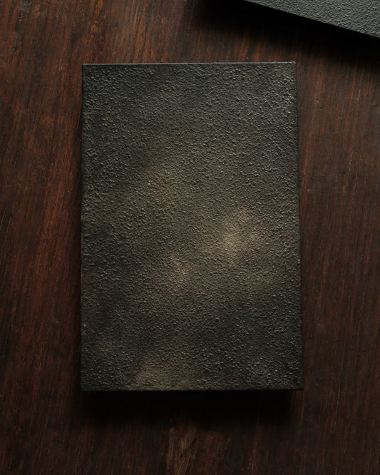 長方形角盤・黑蒔地 / 27 cm