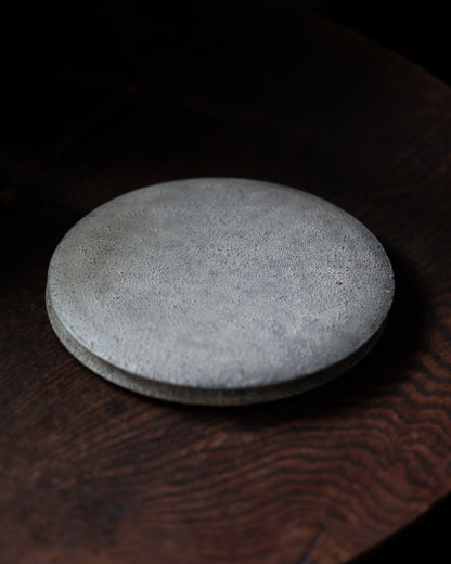 圓盤・錫白蒔地 / 25cm