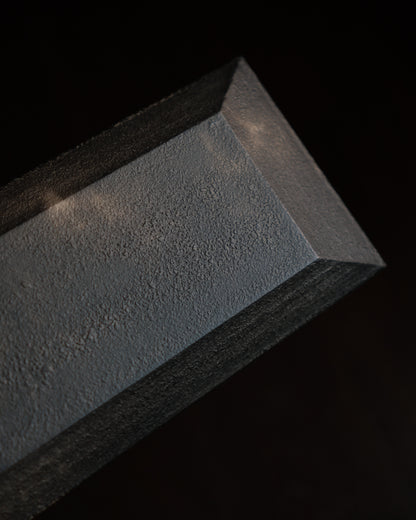 長方形角盤・黑蒔地 / 32cm