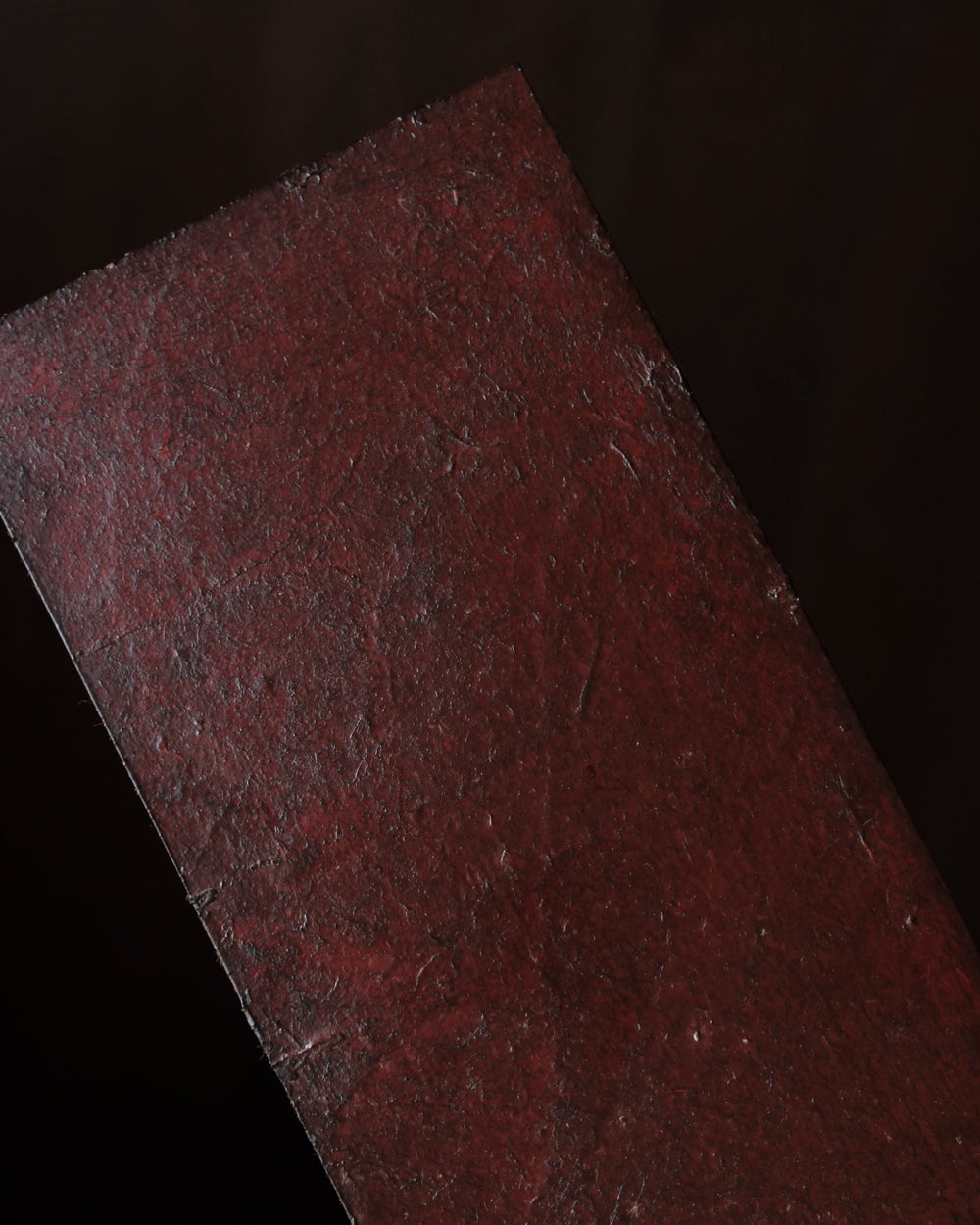 長方形角盤・拭漆朱 / 32cm
